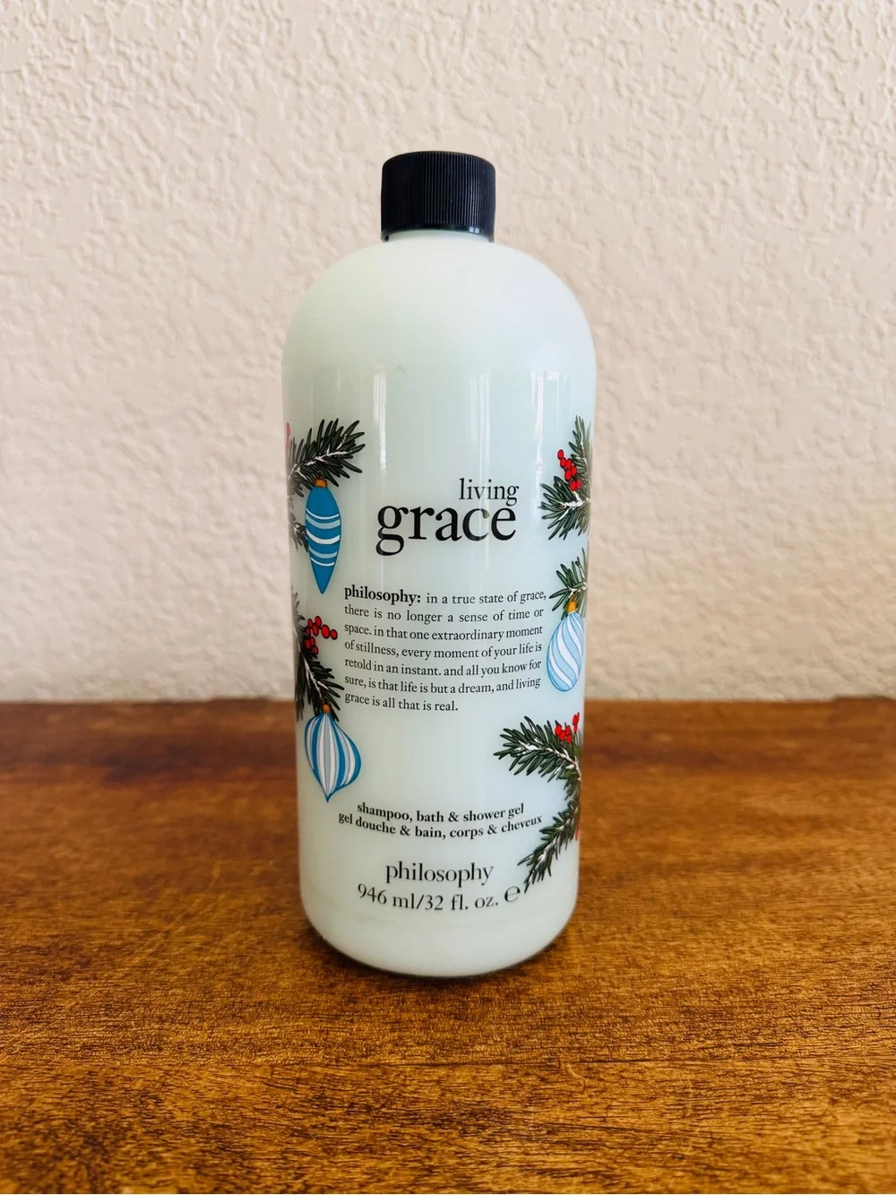 Philosophy Living Grace 32 oz Shampoo Bath Shower Gel Holiday Edition NEW Sealed